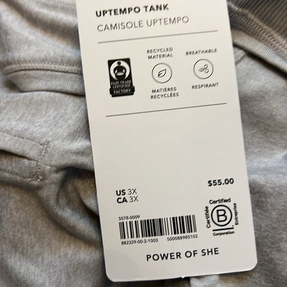 NWT Athleta Uptempo Tank NWT 3X - Picture 2 of 2